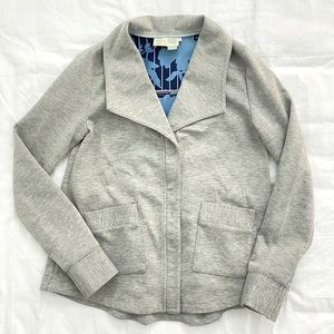 Anthropologie Saturday Sunday grey knit zip jacket sz XS